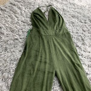 Green velvet jumpsuit!!!!